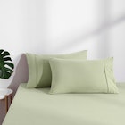 Dreamaker Superfine Washed Microfibre Combo Fitted Sheet Set Sage Green