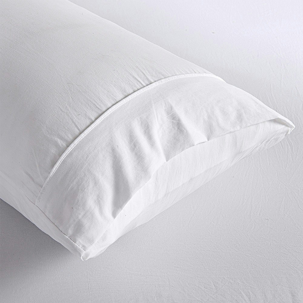 Dreamaker Superfine Washed Microfibre King Pillowcase Twin Pack White