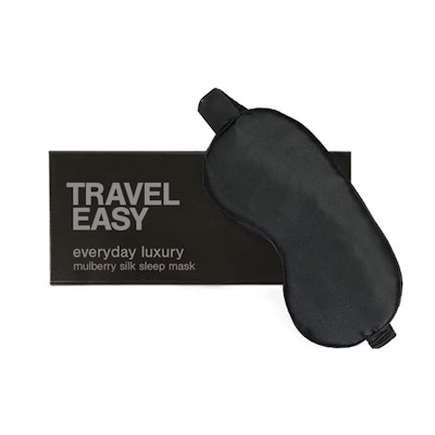 Travel Easy Luxurious Mulberry Silk Black Sleep Mask