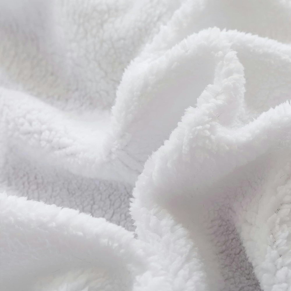 Dreamaker Teddy Fleece Fitted Sheet White