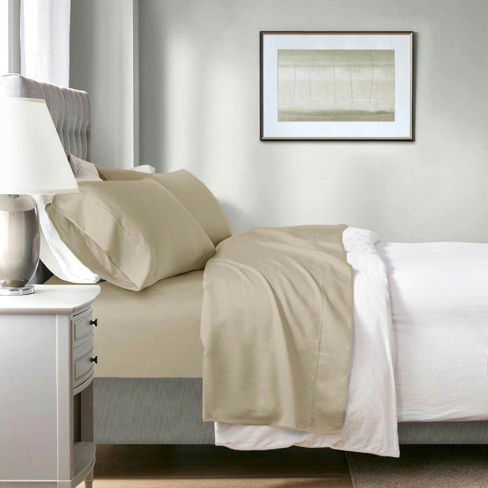 Renee Taylor Tencel Lyocell Fibre and Cotton Sheet Set Bone