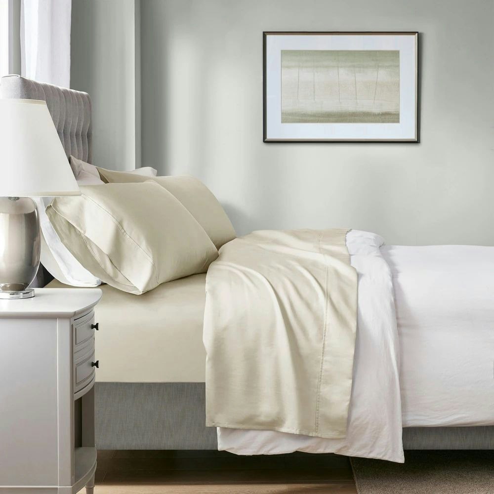 Renee Taylor Tencel Lyocell Fibre and Cotton Sheet Set Dove