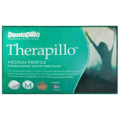 Dunlopillo Therapillo Flexible Support Memory Fibre Pillow Medium Profile