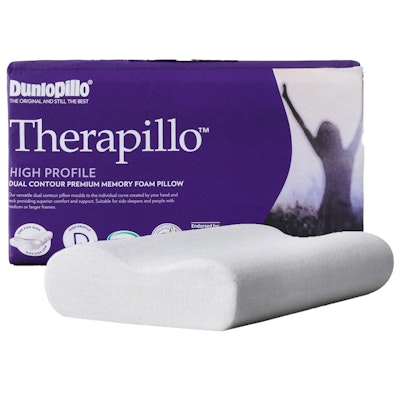 Dunlopillo Therapillo Premium Memory Foam Pillow Contoured High Profile New Packaging