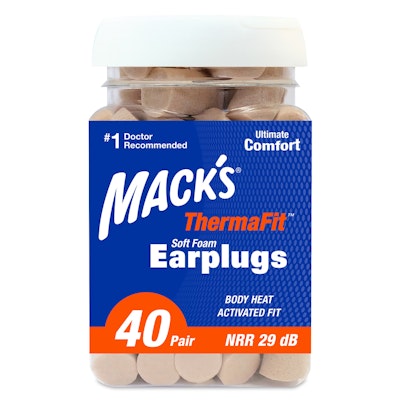 Macks ThermaFit Soft Foam Earplugs 40 Pairs