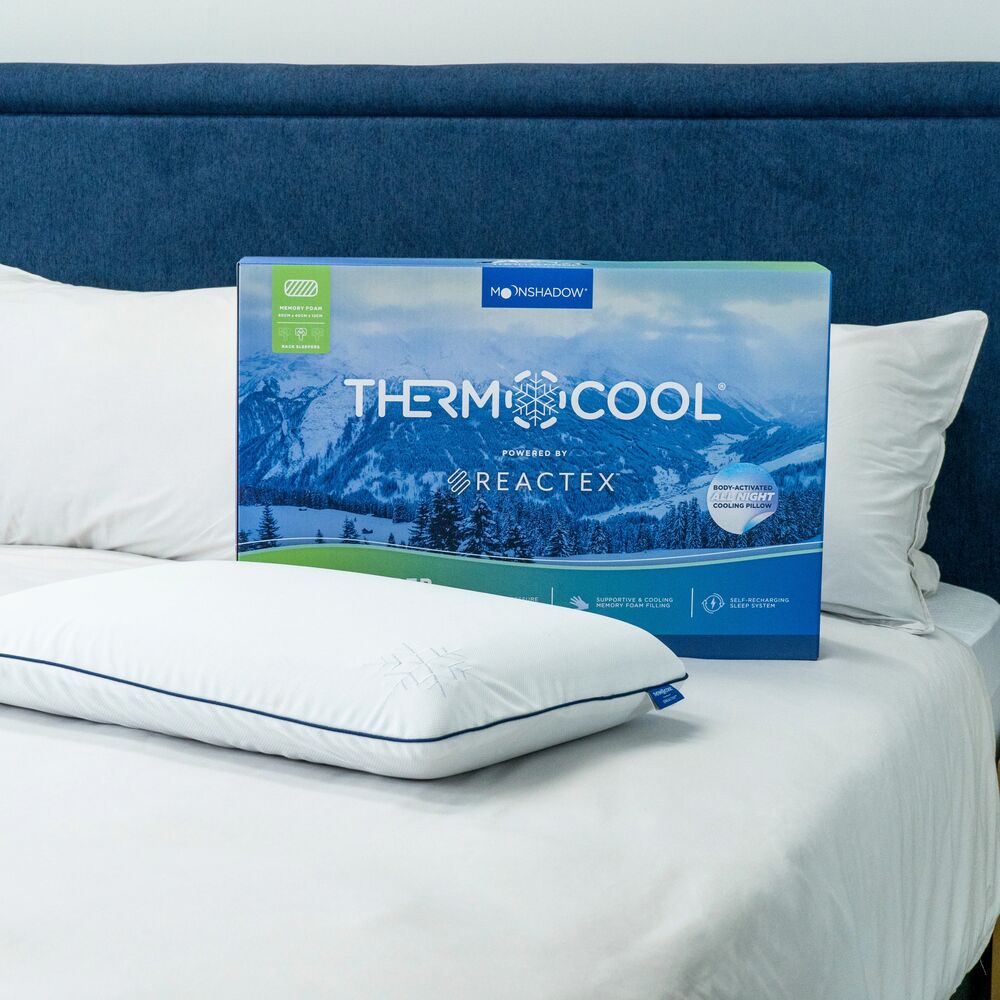 Moonshadow Thermocool Back Sleeper Memory Foam Pillow