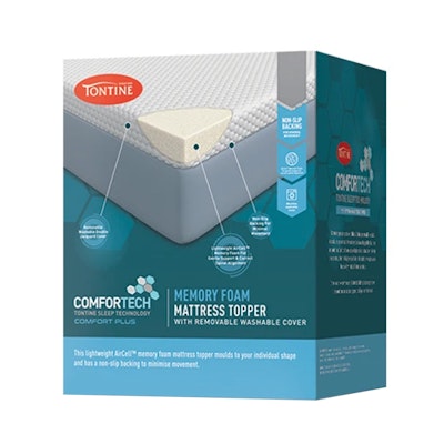 Tontine Comfortech Aircell Memory Foam Mattress Topper New Thumbnail