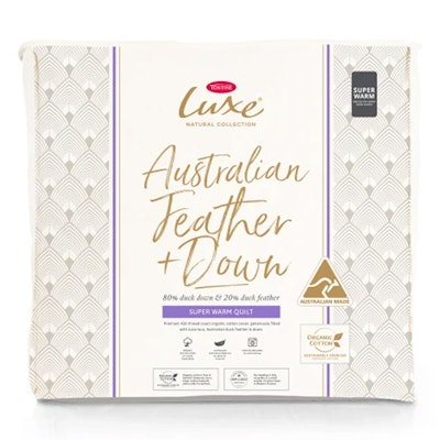 Tontine Luxe Super Warm Australian Made 80% Duck Down Quilt