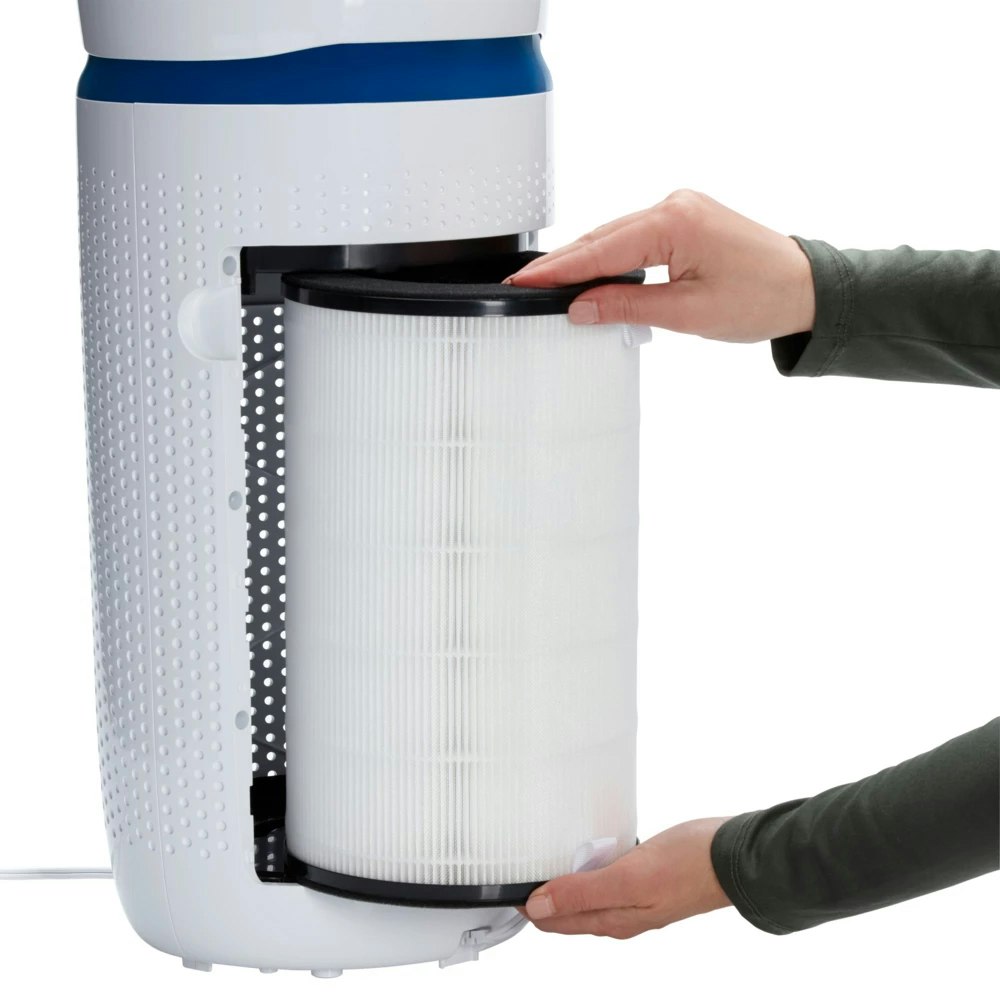 Homedics Medium TotalClean 5-in-1 Tower Air Purifier Replacing the filter