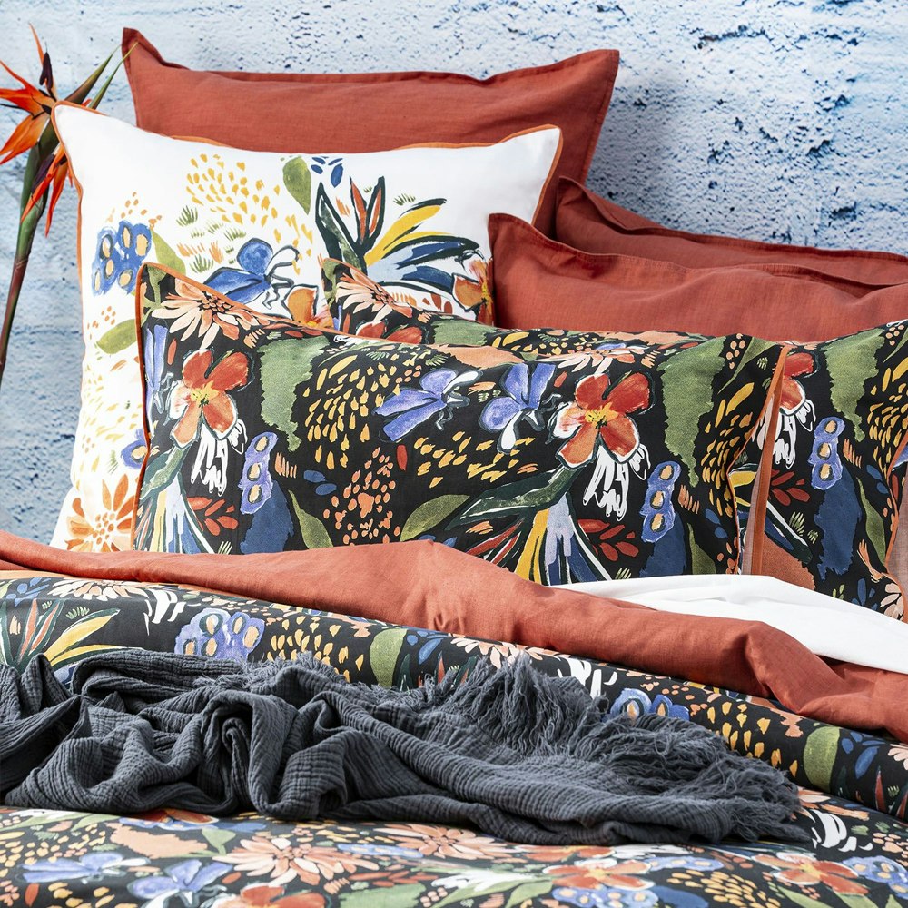 Renee Taylor Tropical 300 Thread Count Cotton Quilt Cover Set