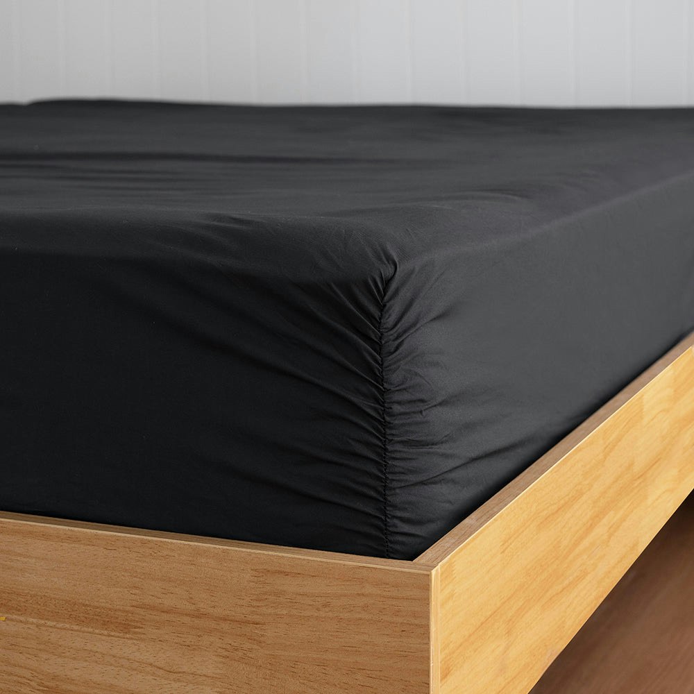 Bambury 250 Thread Count Tru Fit Sheet Set Charcoal 2