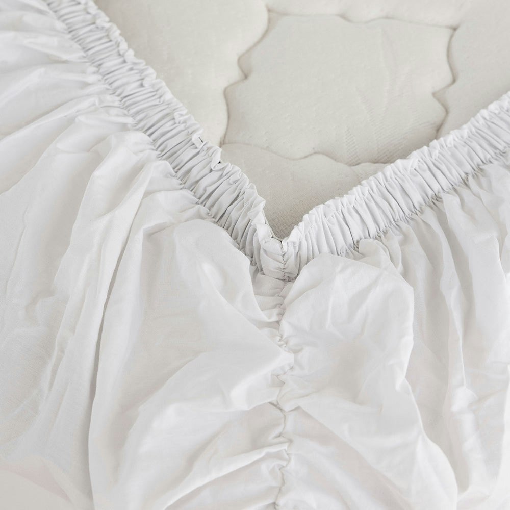 Bambury 250 Thread Count Tru Fit Sheet Set White 4