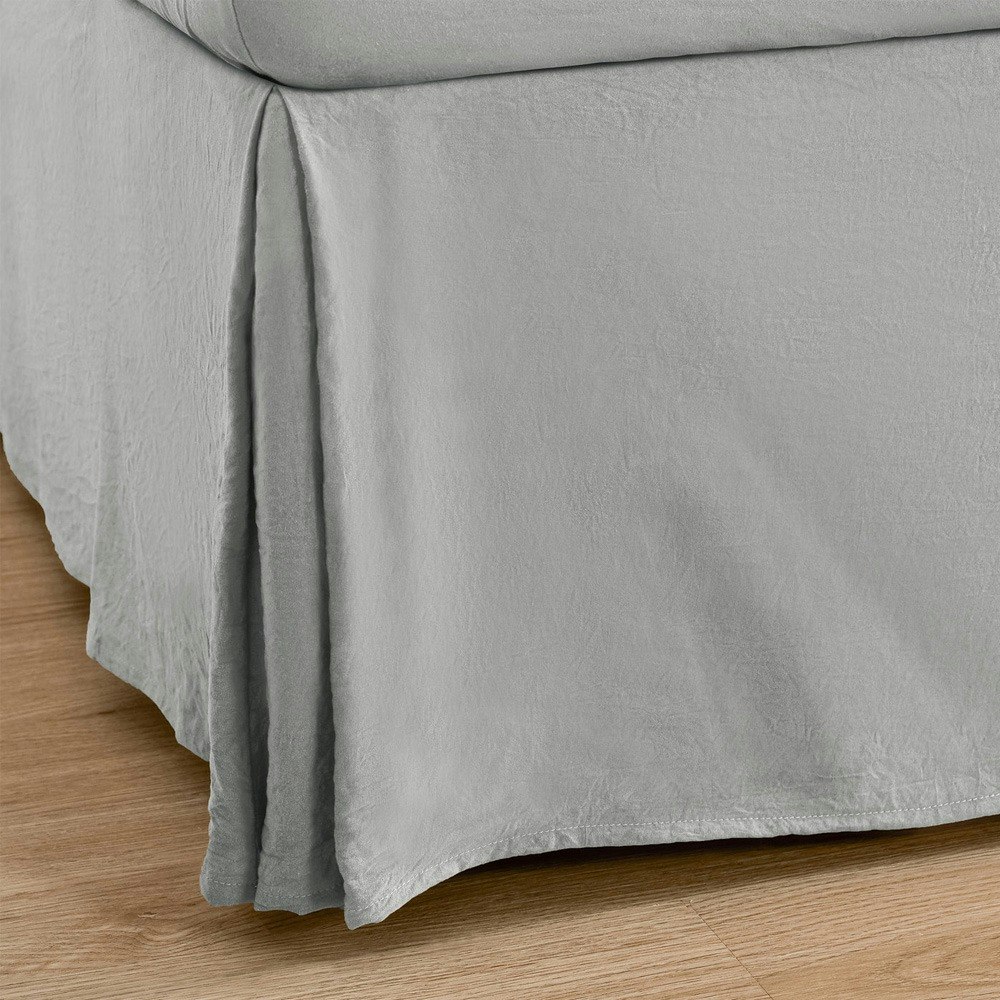 Dreamaker Superfine Washed Microfibre Pleated Valance Dove Grey