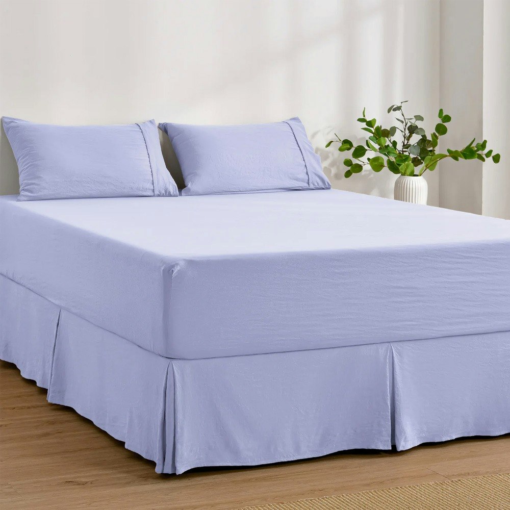 Dreamaker Superfine Washed Microfibre Pleated Valance Lilac