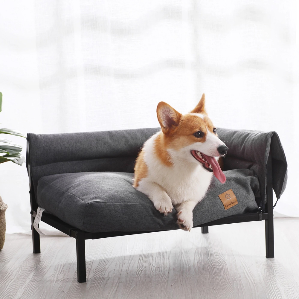 Charlie s Pet VIP Luxury Elevated Corner Sofa Pet Bed