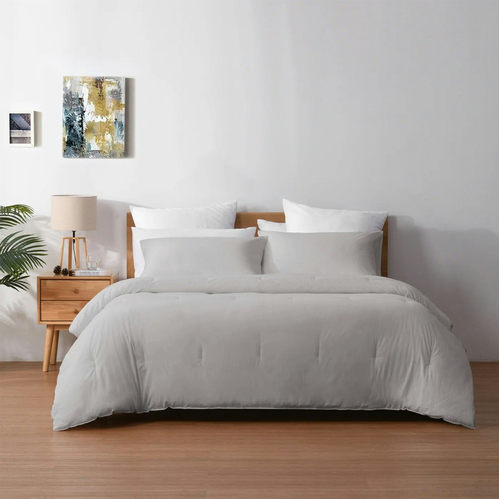 Dreamaker 225TC Cotton Washed Comforter Set
