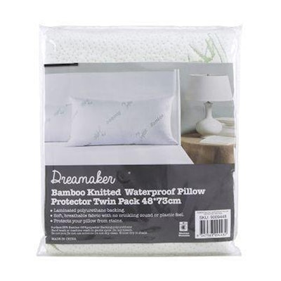 Waterproof Bamboo Knitted Pillow Protector Twin Pack Packaging