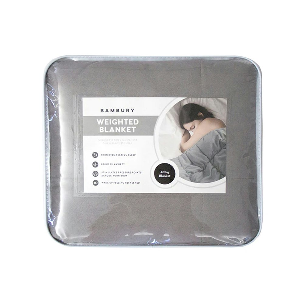 Bambury Grey Single Bed Weighted Blanket