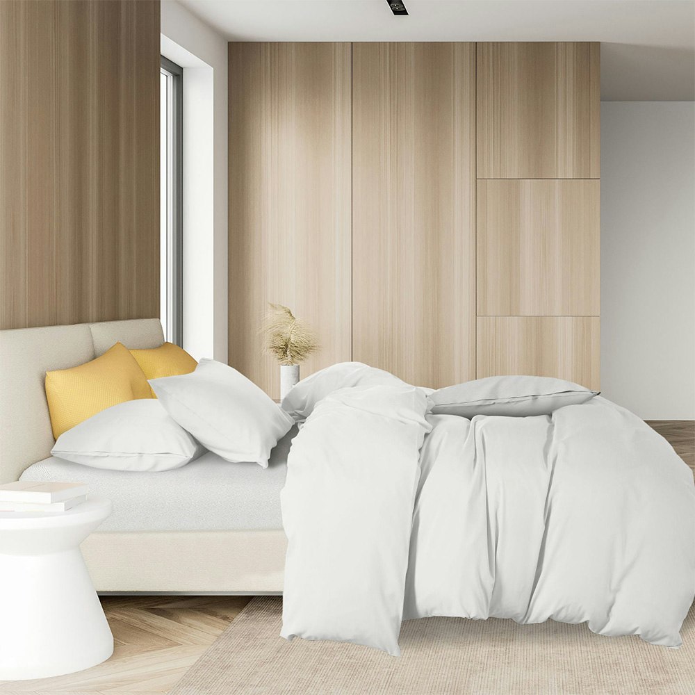 Royal Comfort 1000 Thread Count Cotton Blend Quilt Cover Set White 2