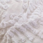 Dreamaker Fletcher Ultrafine Tufted Chenille Quilt Cover Set White 6