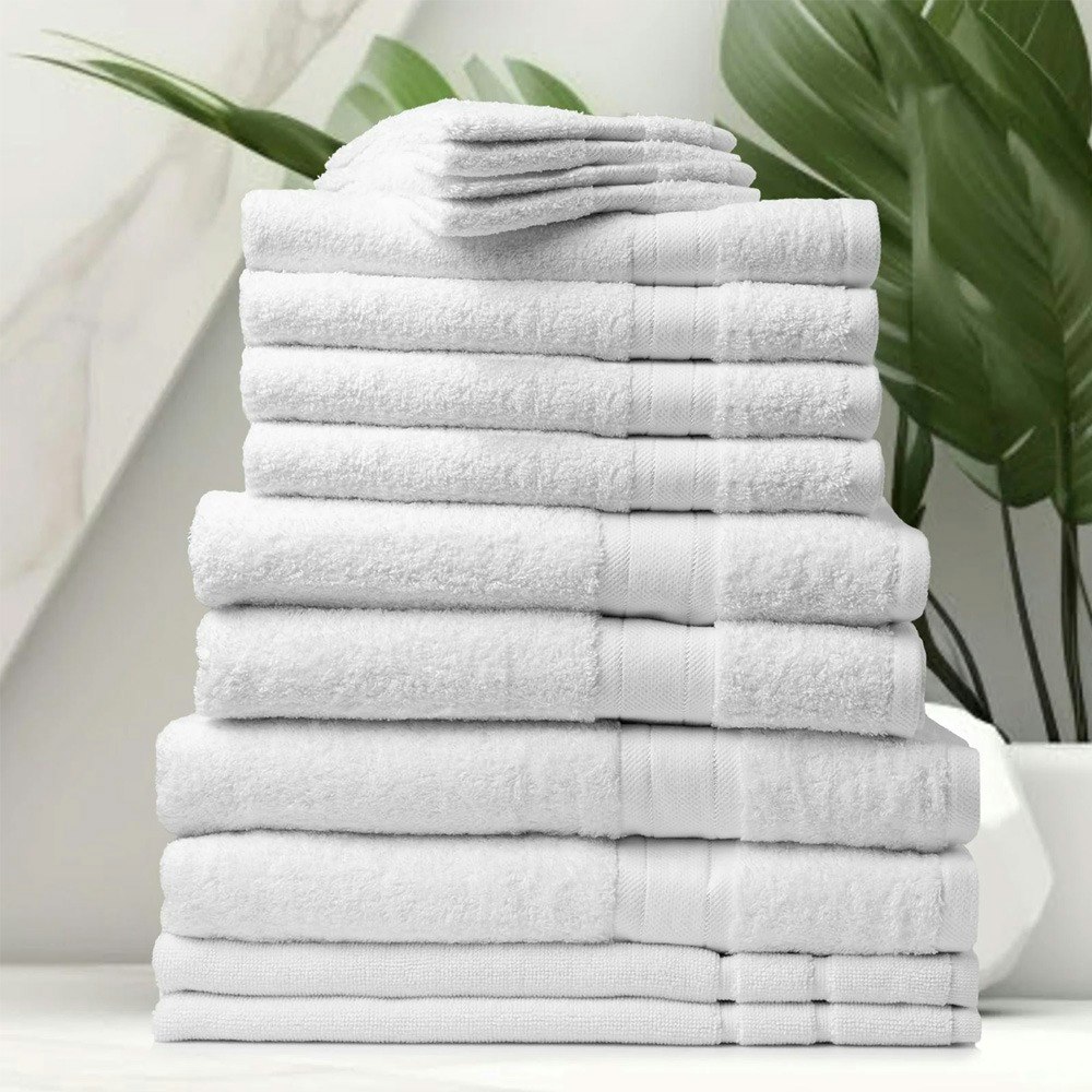 Royal Comfort 14 Piece Mirage Luxury Plush 100% Cotton Bath Towel Set