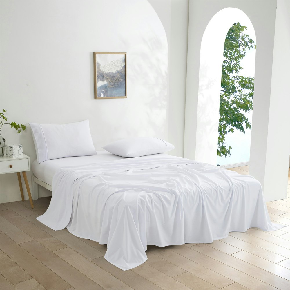 Dreamaker 130GSM Polyester Micro Flannel Sheet Set