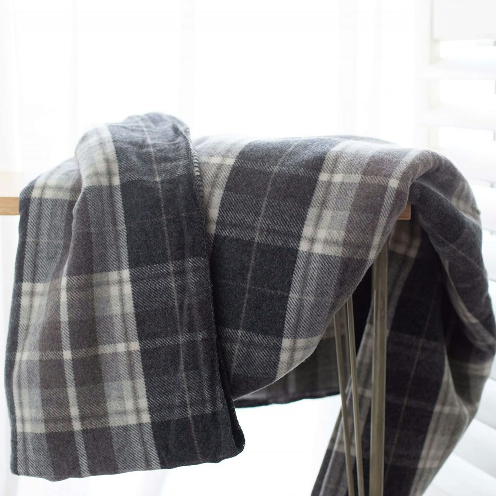 Bambi 100% Australian Wool Blanket Wool Plaid Check