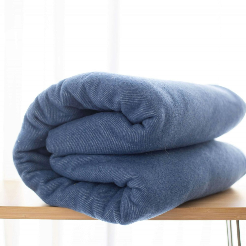 Bambi 100% Australian Wool BlanketWool Twill Navy
