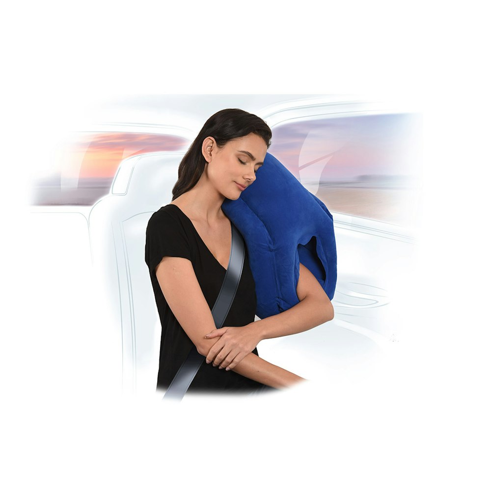 Woollip Inflatable Travel Pillow blue