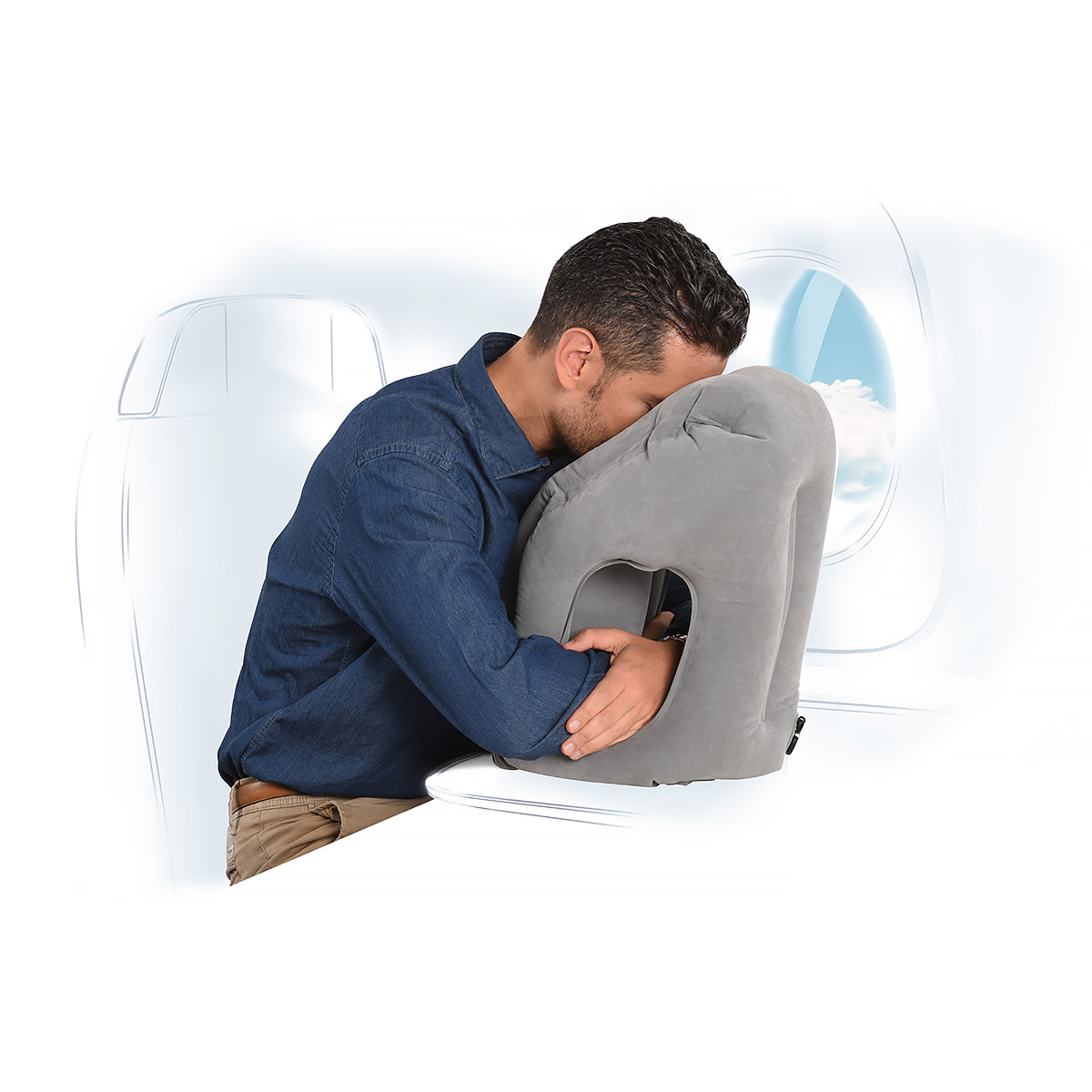 Inflatable travel pillows for airplanes hotsell