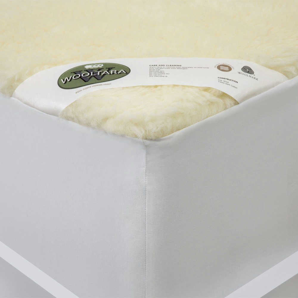Wooltara Classic 350 GSM Washable Wool Fleece Underblanket Stretch