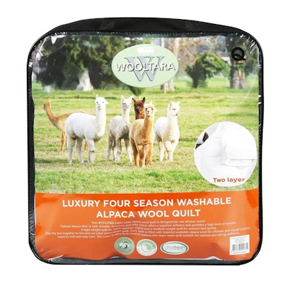 Wooltara Four Season Two Layer Washable Australian Alpaca Wool Quilt Packaging