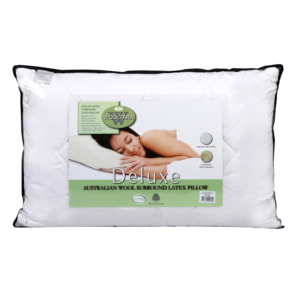 Wooltara Premium Australian Wool Surround Latex Pillow