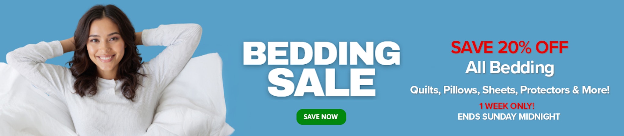 Bedding Sale | 20% OFF All Bedding | 1 Week Only